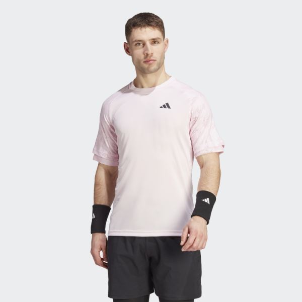 Melbourne Ergo Tennis HEAT.RDY Raglan Tee Pink Adidas