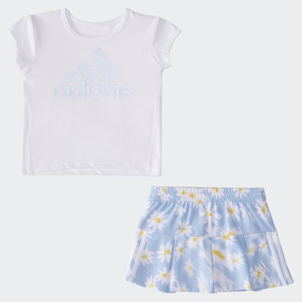 Adidas IGSS TEE FT AOP SKORT SET White