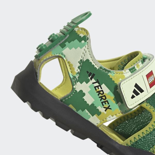 Green Adidas Terrex x LEGO Captain Toey Sandals