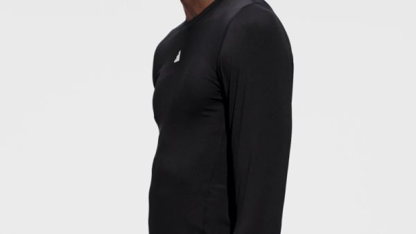 Adidas Black Techfit Training Long Sleeve Tee