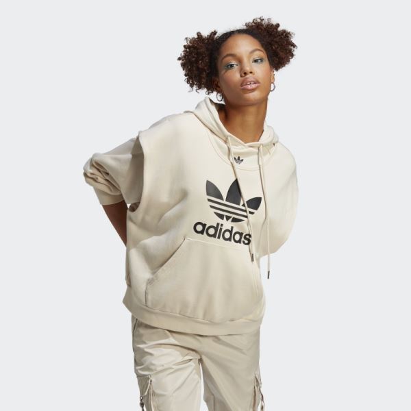 Adidas White Always Original Trefoil Hoodie