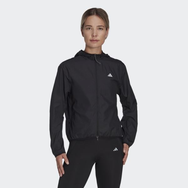 Black Run It Windbreaker Adidas