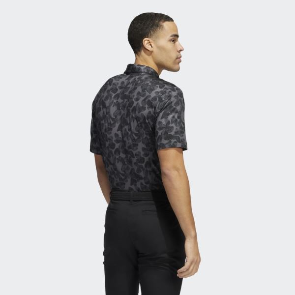 Adidas Prisma-Print Polo Shirt Black Fashion