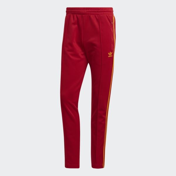 Red Adidas Beckenbauer Track Pants