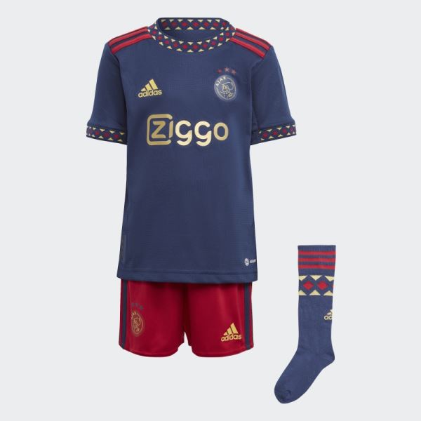 Navy Blue Adidas Ajax Amsterdam 22/23 Away Mini Kit