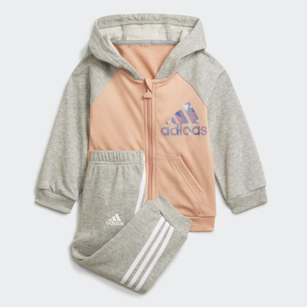 Ambient Blush Badge of Sport Full-Zip Hoodie Jogger Set Adidas