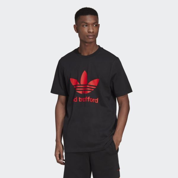 Adidas Old Trafford Trefoil T-Shirt Black