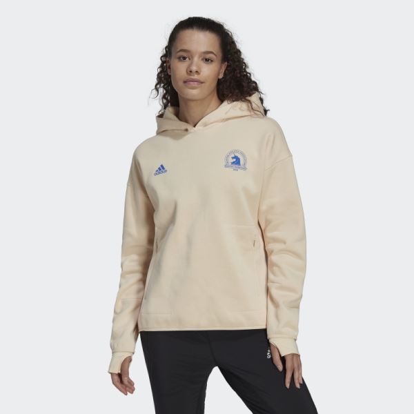 Sand Adidas Boston Qualified 23 Running Hoodie