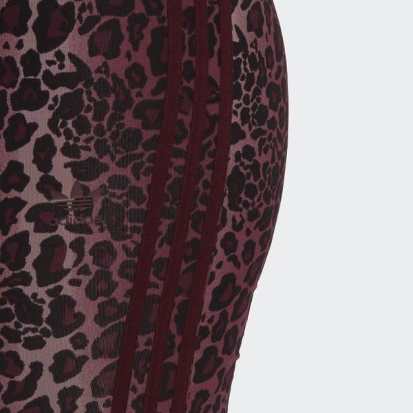 Maroon Adidas Bike Short Tights (Plus Size)