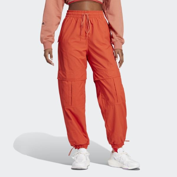 Burnt Cayenne Adidas by Stella McCartney TrueCasuals Woven Solid Track Pants Hot