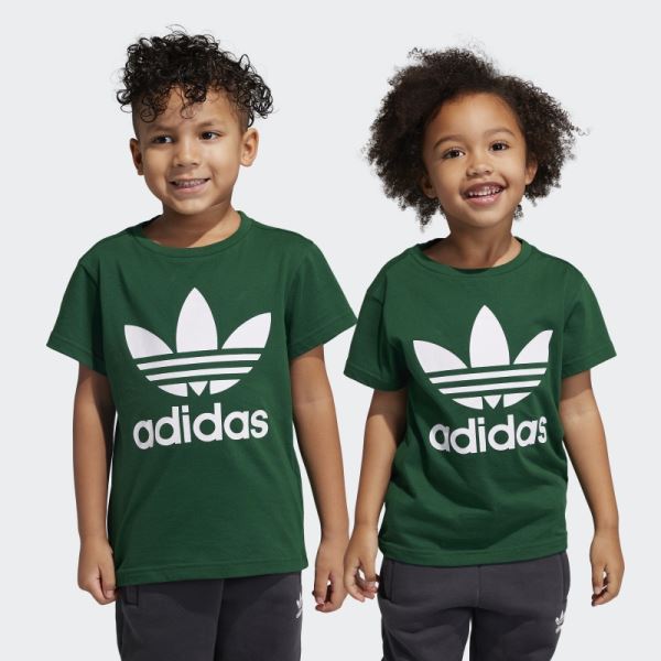 Dark Green Adicolor Trefoil Tee Adidas