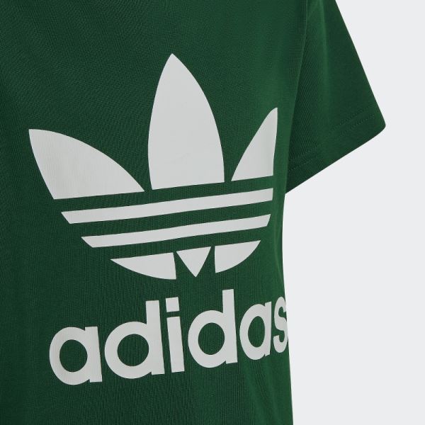 Dark Green Adicolor Trefoil Tee Adidas