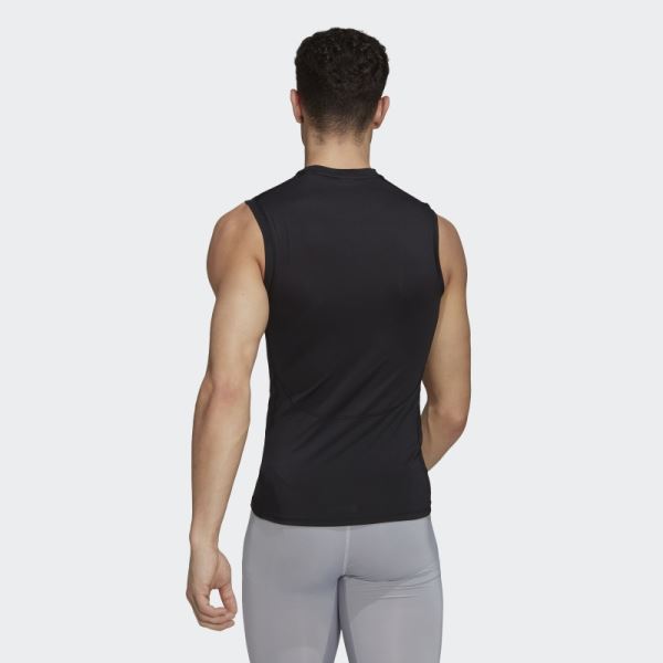 Black Techfit Training Sleeveless Tee Adidas