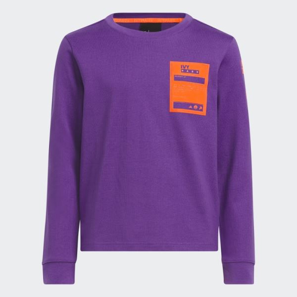 Adidas Long Sleeve Graphic Tee Purple