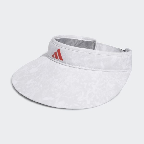 Adidas White Wide-Brim Tour Visor