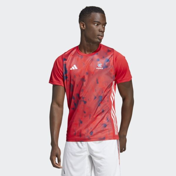 Red Adidas France Handball T-Shirt