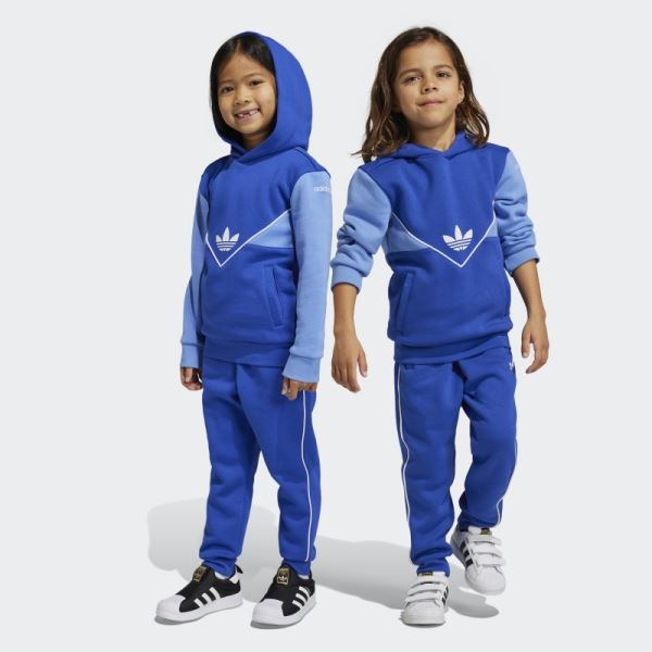 Adicolor Hoodie Set Blue Adidas