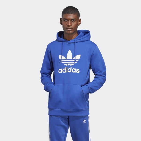 Adidas Blue Adicolor Classics Trefoil Hoodie