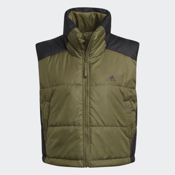 3-Stripes Insulated Vest Olive Adidas