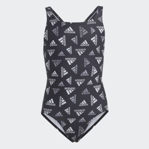 Black Logo Swimsuit Adidas