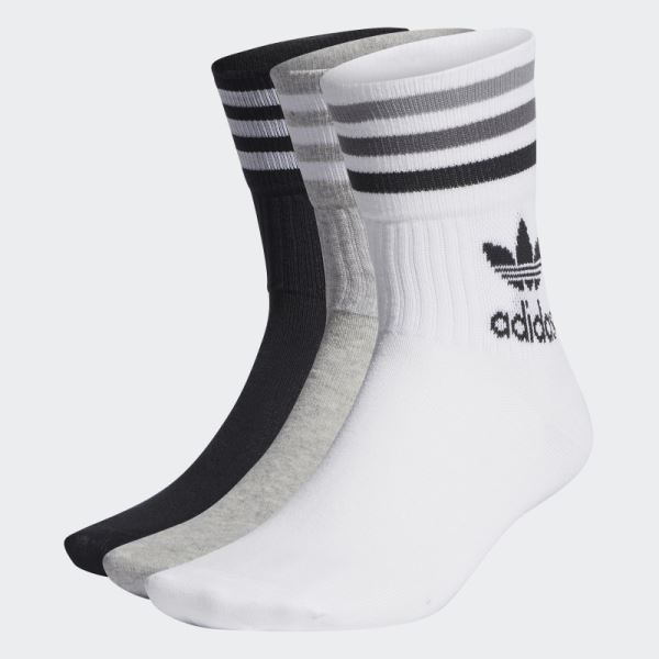 MID-CUT CREW SOCKS - 3 PAIRS Adidas White