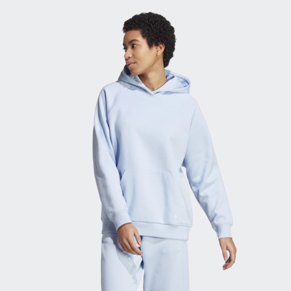 ALL SZN Fleece Boyfriend Hoodie Adidas Blue Dawn