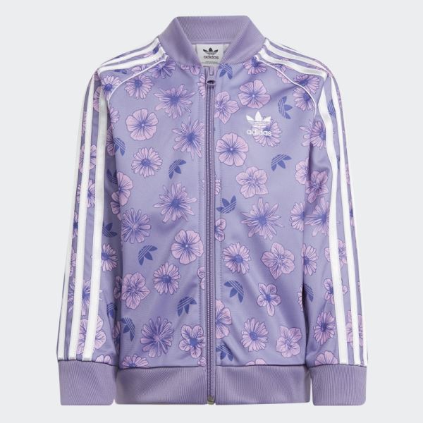 Lilac Adidas Floral Tracksuit