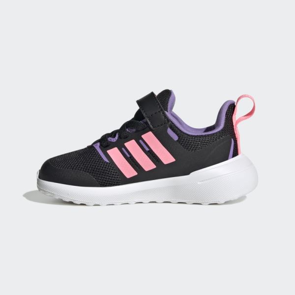 Adidas Black Fortarun 2.0 Cloudfoam Elastic Lace Shoes