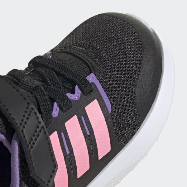 Adidas Black Fortarun 2.0 Cloudfoam Elastic Lace Shoes