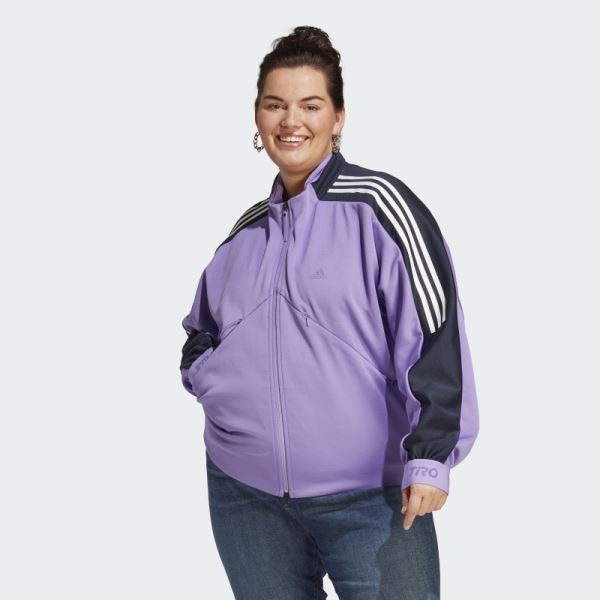 Adidas Violet Tiro Suit-Up Track Top Advanced (Plus Size)