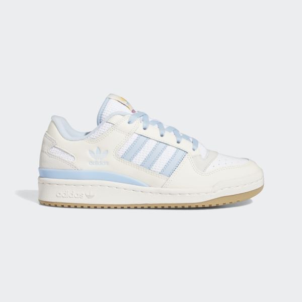 White Adidas Forum Mid Shoes