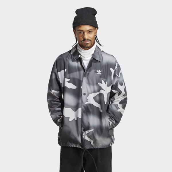 Graphics Camo Coach Jacket Black Adidas