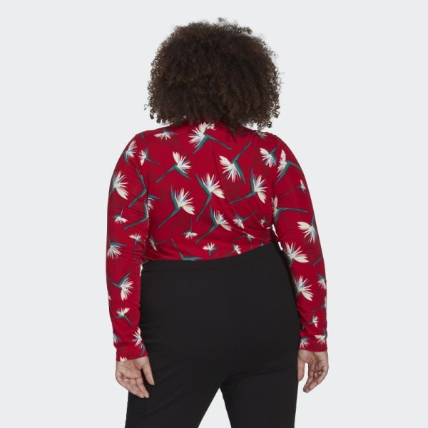 Red Thebe Magugu Bodysuit (Plus Size) Adidas