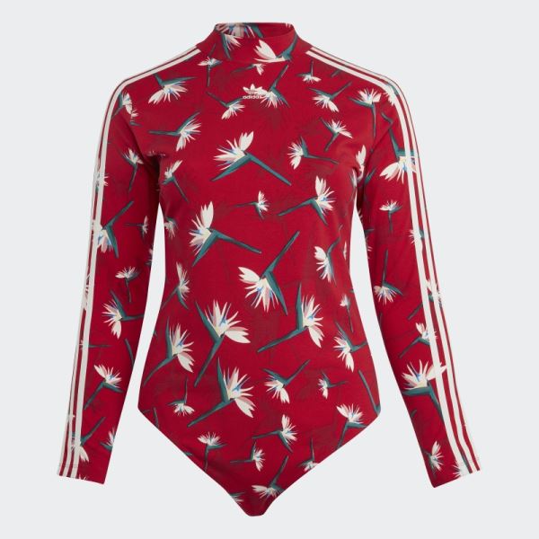 Red Thebe Magugu Bodysuit (Plus Size) Adidas