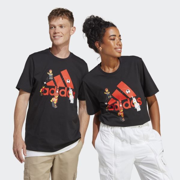 Adidas x LEGO Soccer Badge of Sport Graphic Tee Hot Black