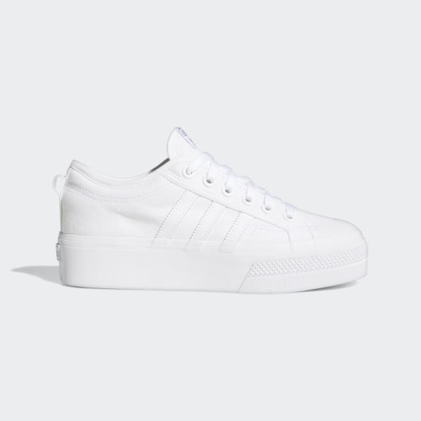 Nizza Platform Shoes White Adidas