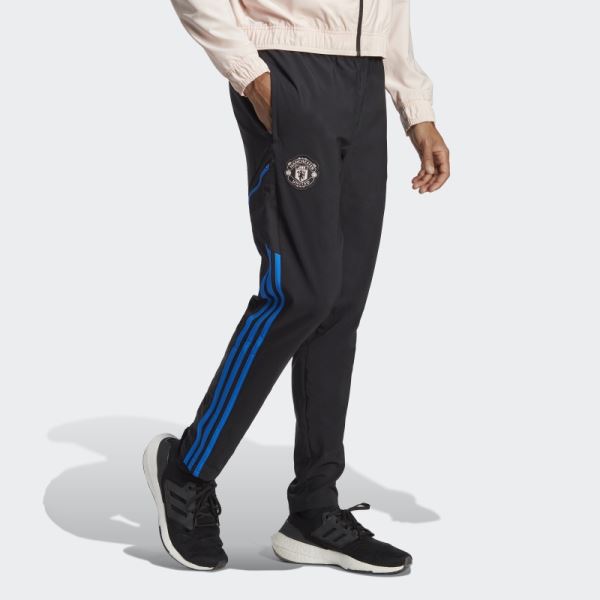 Adidas Manchester United Presentation Tracksuit Bottoms Glow Blue