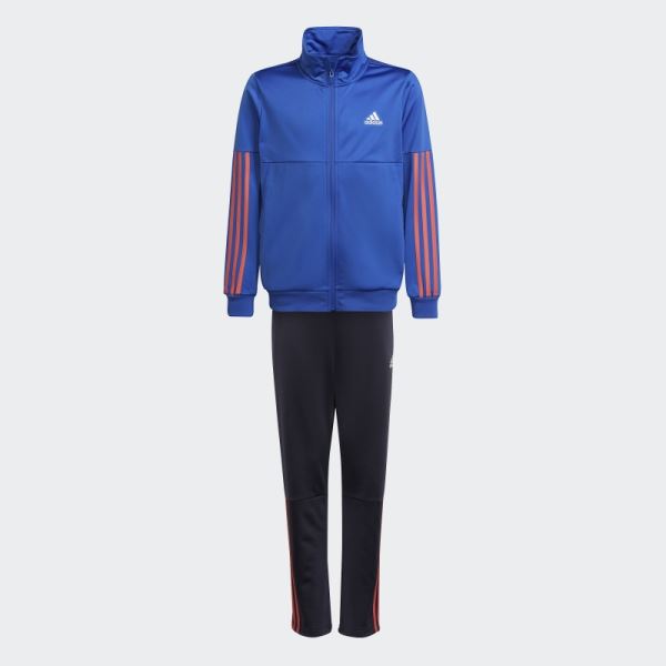 Adidas Hi-Res Blue 3-Stripes Team Tracksuit