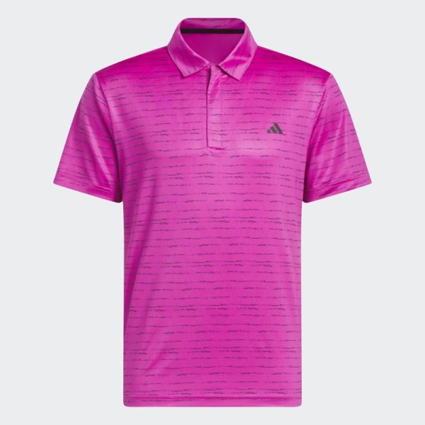 Stripe Zip Golf Polo Shirt Fuchsia Adidas