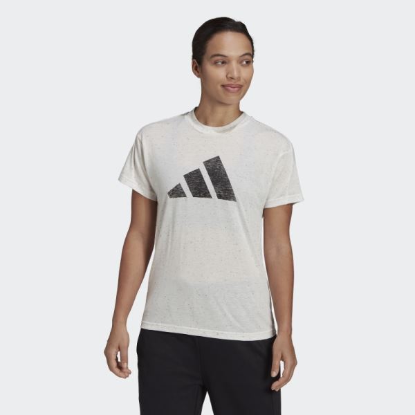 Adidas Future Icons Winners 3.0 Tee Hot White Melange