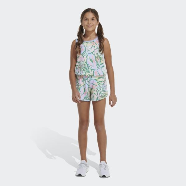 Blue Dawn Allover Print Tank Top Romper Adidas