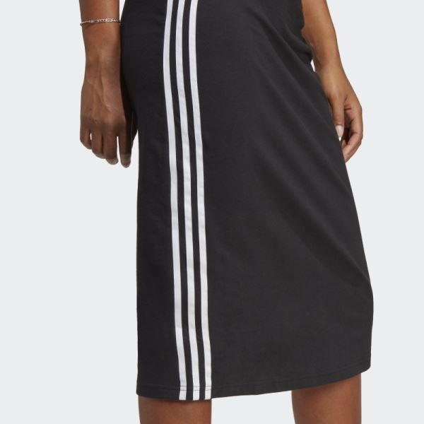 Black Adicolor Classics 3-Stripes Long Tank Dress Adidas