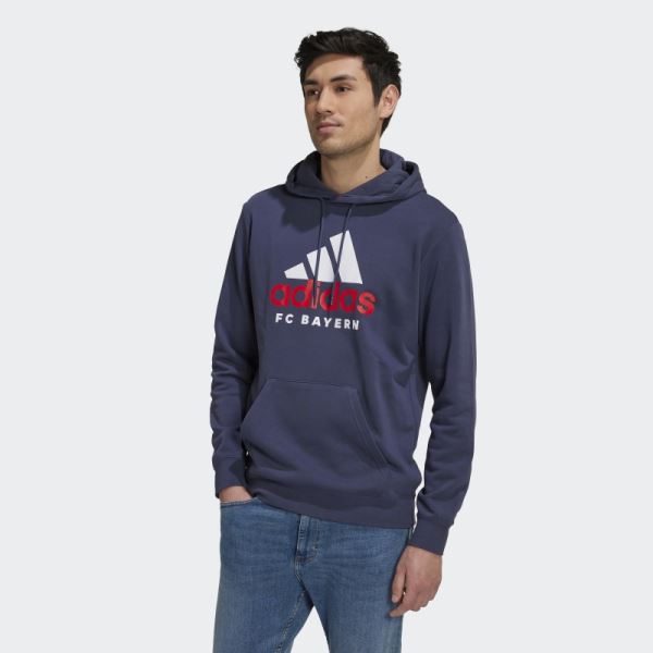 Navy Adidas FC Bayern DNA Graphic Hoodie