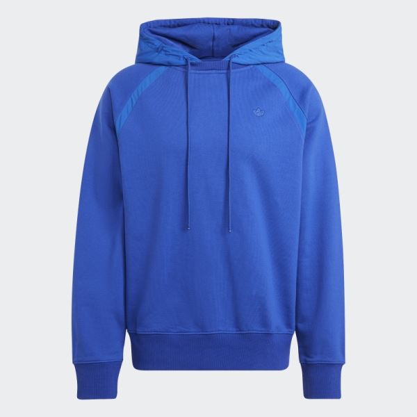 Premium Essentials Crinkle Nylon Hoodie Adidas Blue