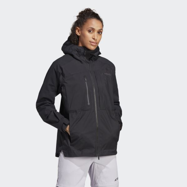 Black Adidas Terrex Xploric RAIN.RDY Hiking Jacket