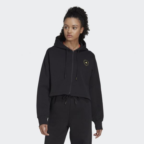 Adidas by Stella McCartney Cropped Hoodie Black Fashion