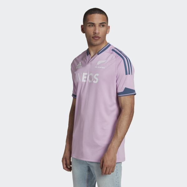 Adidas All Blacks Rugby Training Jersey Lilac