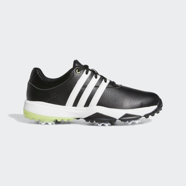 Juniors' Tour360 22 Golf Shoes Adidas Black