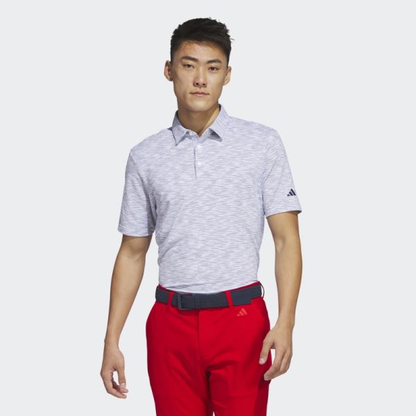 Space Dye Golf Polo Shirt White Adidas