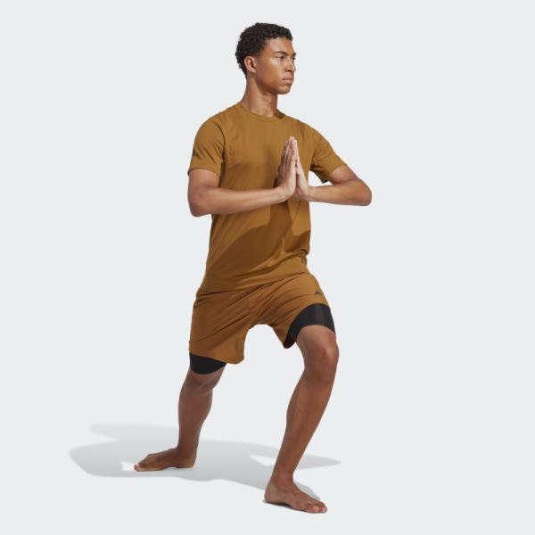 Adidas Bronze Yoga Training 2-in-1 Shorts